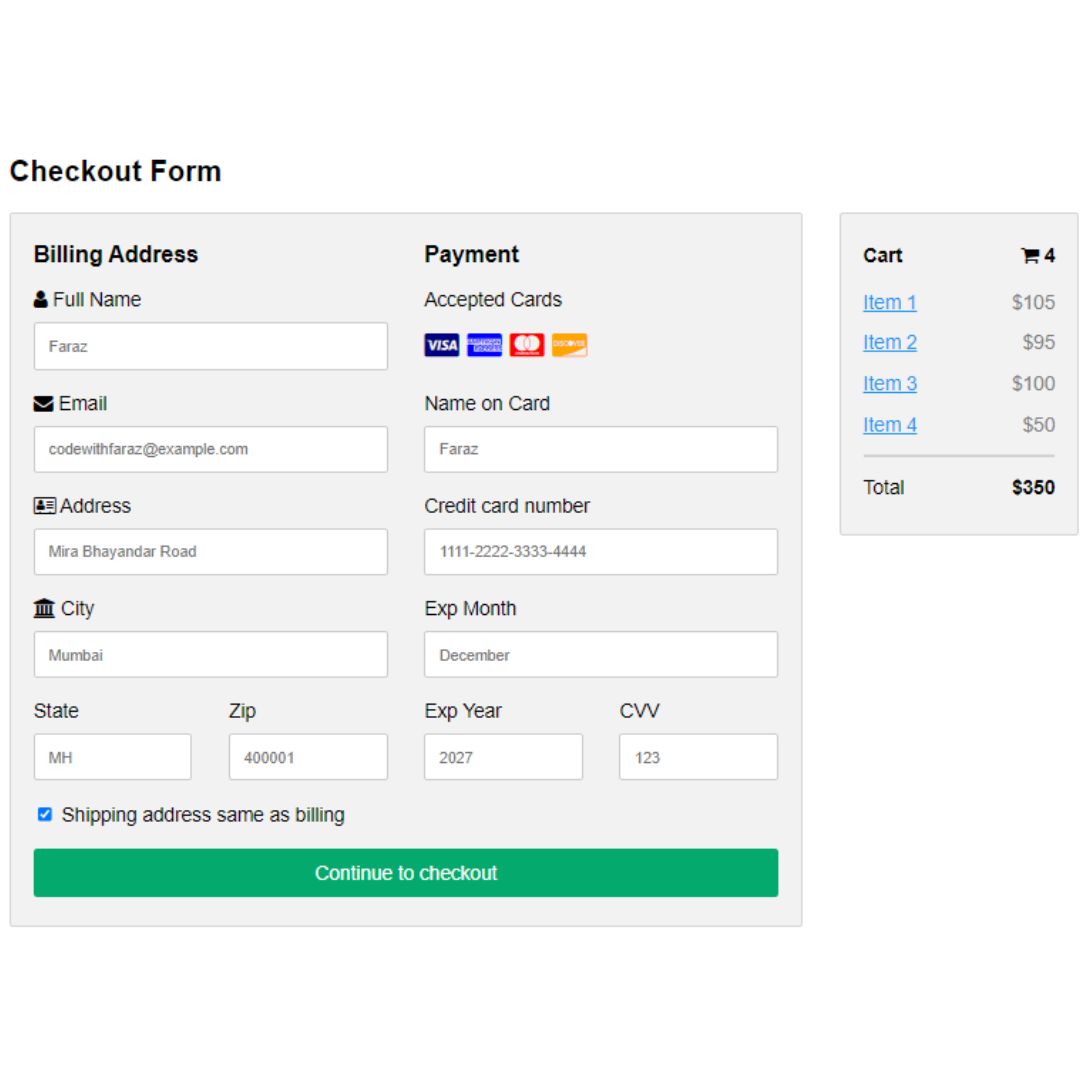 how to create a pure css responsive checkout form page in two minutes.jpg